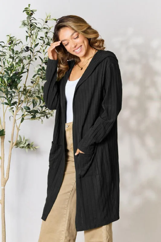 Sleeveless Women's Silk - Trimmed Sweaters for SummerBasic Bae Full Size Hooded Sweater Cardigan Sleeveless Women's Silk - Trimmed Sweaters for SummerBasic Bae Full Size Hooded Sweater Cardigan