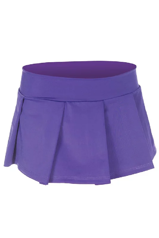 Purple Pleated Skirt