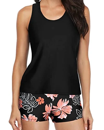 Women's Cut - Out Swim Tops in White with Geometric Shapes for an Edgy Beach StyleAthletic Tankini Teen Bathing Suit Boy Shorts 3 Piece Sets For Women-Black Orange Floral Women's Cut - Out Swim Tops in White with Geometric Shapes for an Edgy Beach StyleAthletic Tankini Teen Bathing Suit Boy Shorts 3 Piece Sets For Women-Black Orange Floral