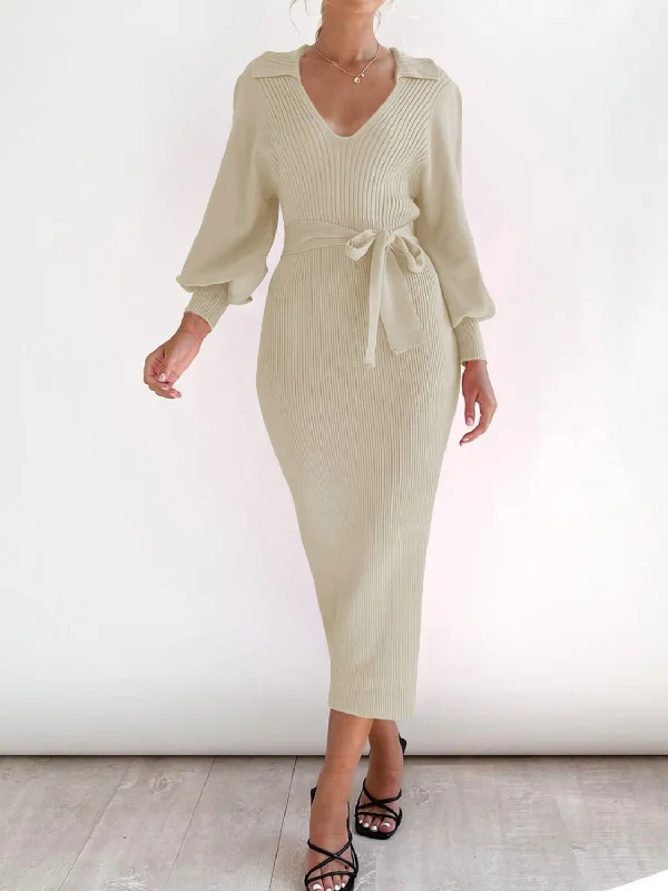 High - Low Hem Women's Cashmere - Blended SweatersPerfee Tied Long Sleeve Wrap Sweater Dress High - Low Hem Women's Cashmere - Blended SweatersPerfee Tied Long Sleeve Wrap Sweater Dress