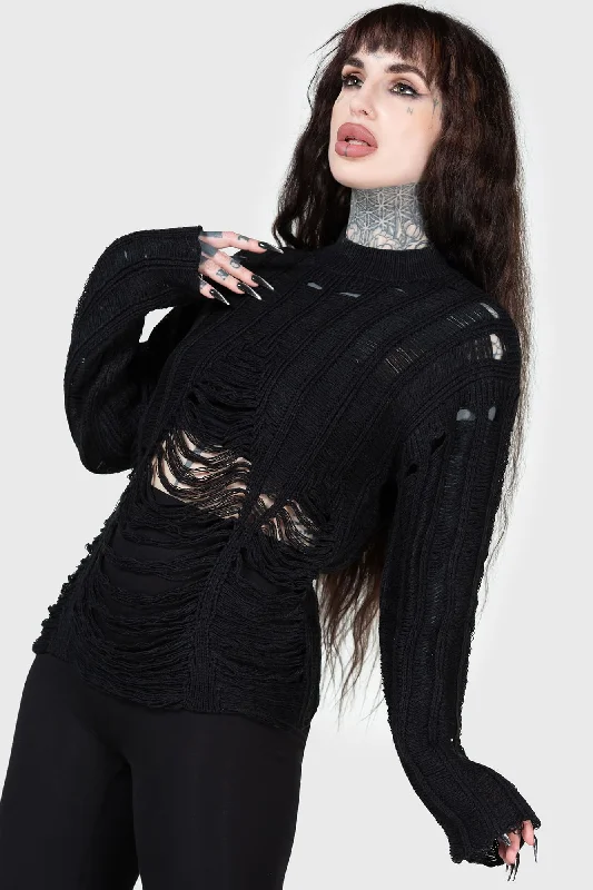 Women's Long Sleeve Turtleneck Cashmere SweatersCrypt Convert Sweater