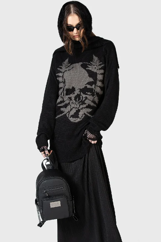 Plus Size Women's Oversized Chunky Knit SweatersCause Fear Knit Sweater