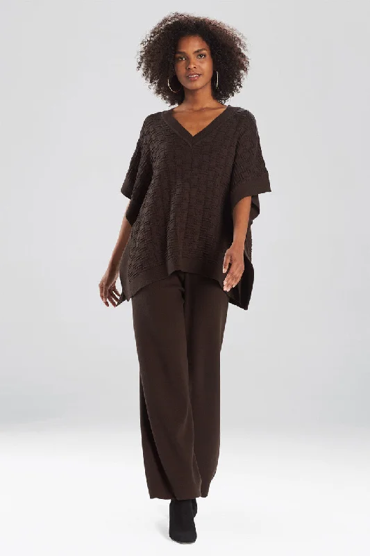 Plus Size Women's Sequined Sweaters for Special OccasionsUmeda-Sweater Knit Poncho Top Plus Size Women's Sequined Sweaters for Special OccasionsUmeda-Sweater Knit Poncho Top