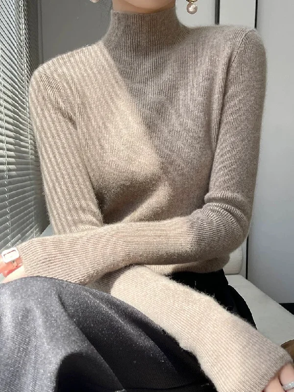Mock Neck Women's Alpaca Wool Sweaters in Earth TonesJenny Premium Turtleneck Sweater Mock Neck Women's Alpaca Wool Sweaters in Earth TonesJenny Premium Turtleneck Sweater