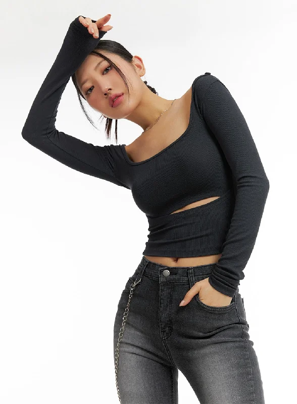 Velvet Women's Crop Top in Purple for a Luxurious and Rich - Hued Winter LookSquare Neck Cut Out Crop Top IM405 Velvet Women's Crop Top in Purple for a Luxurious and Rich - Hued Winter LookSquare Neck Cut Out Crop Top IM405