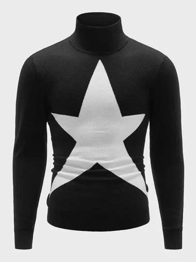 Sleeveless Women's Silk - Trimmed Sweaters for SummerSHEIN Star Print Basics Men Solid Turtleneck Sweater Sleeveless Women's Silk - Trimmed Sweaters for SummerSHEIN Star Print Basics Men Solid Turtleneck Sweater