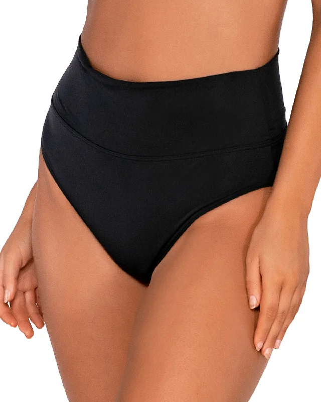 2025 Sunsets Solids Hannah High Waist Fold Over Bottom (More Colors Available)- 33Bs