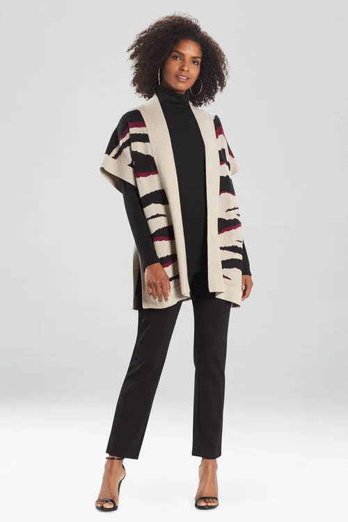 High - Low Hem Women's Cashmere - Blended SweatersLe Tigre-Angkor Poncho Sweater Topper High - Low Hem Women's Cashmere - Blended SweatersLe Tigre-Angkor Poncho Sweater Topper