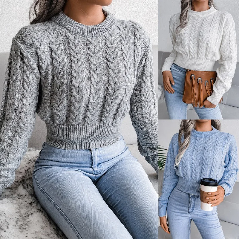 Split - Hem Women's Linen Blend Sweaters for SpringKnitted Cropped sweater for women Split - Hem Women's Linen Blend Sweaters for SpringKnitted Cropped sweater for women