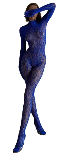 Leopard One Piece Blue