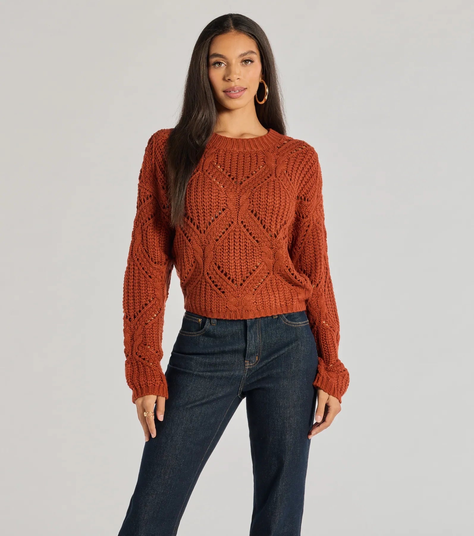 Button - Down Women Long Sleeve Top for a Classic StyleCozy Mood Cable Knit Pullover Sweater Button - Down Women Long Sleeve Top for a Classic StyleCozy Mood Cable Knit Pullover Sweater