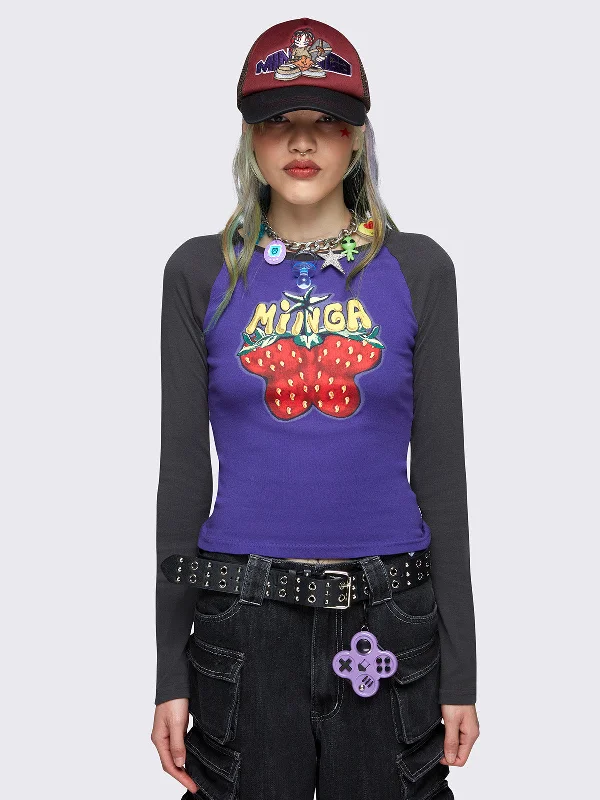 Cropped Women Long Sleeve Top to Pair with High - Waisted BottomsFlyberry Raglan Long Sleeve Top Cropped Women Long Sleeve Top to Pair with High - Waisted BottomsFlyberry Raglan Long Sleeve Top