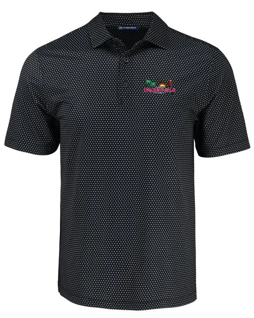 Cutter & Buck Pike Eco Shadow Check Print Recycled Polo