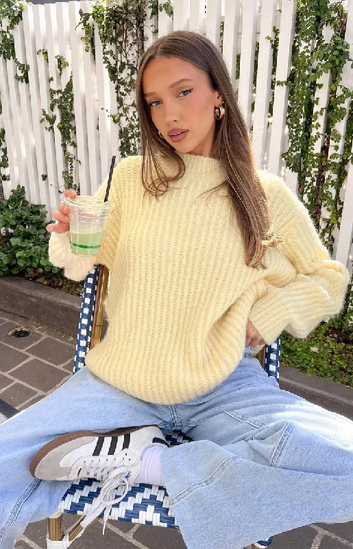 Ace Yellow Oversized Sweater