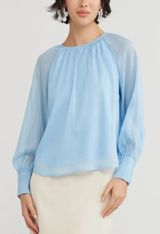 Printed Graphic Women Long Sleeve Top with a Bold StatementGathered Round Neck Cuff Sleeve Blouse Printed Graphic Women Long Sleeve Top with a Bold StatementGathered Round Neck Cuff Sleeve Blouse