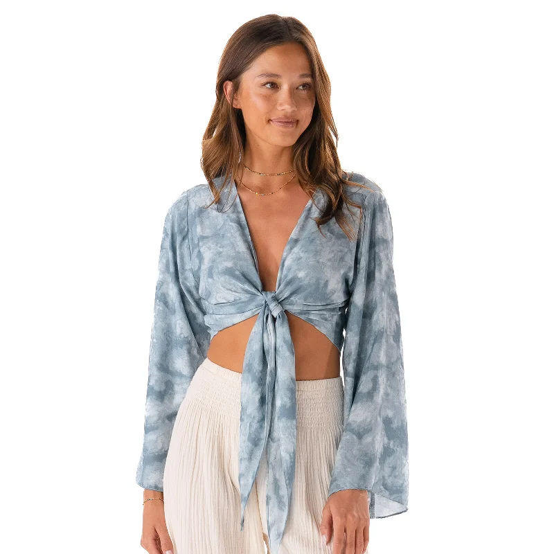 Cropped Women Long Sleeve Top to Pair with High - Waisted BottomsBiscay Bay Daydreamer Top Cropped Women Long Sleeve Top to Pair with High - Waisted BottomsBiscay Bay Daydreamer Top