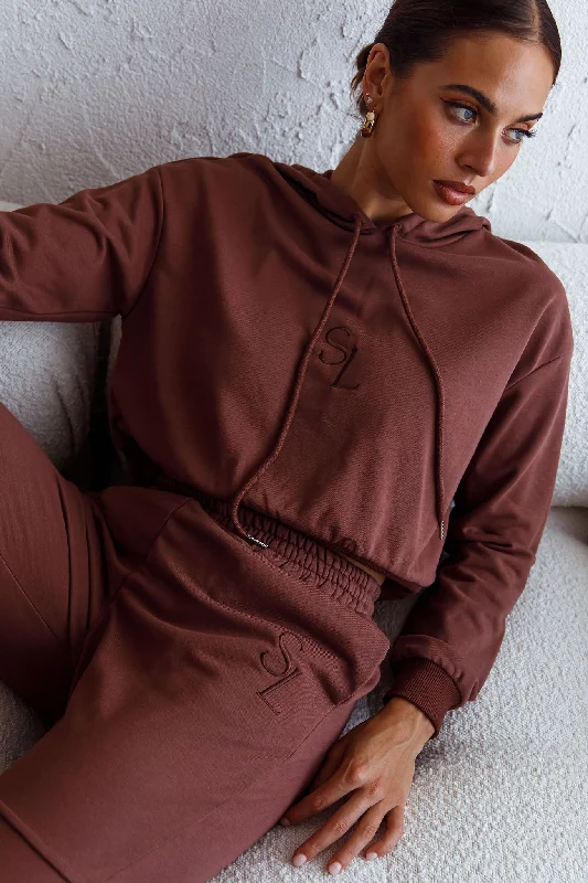 Turtleneck Women Long Sleeve Top for Cold Winter DaysGlow Getter Drawstring Hood Embroidery Logo Hoodie Chocolate Turtleneck Women Long Sleeve Top for Cold Winter DaysGlow Getter Drawstring Hood Embroidery Logo Hoodie Chocolate