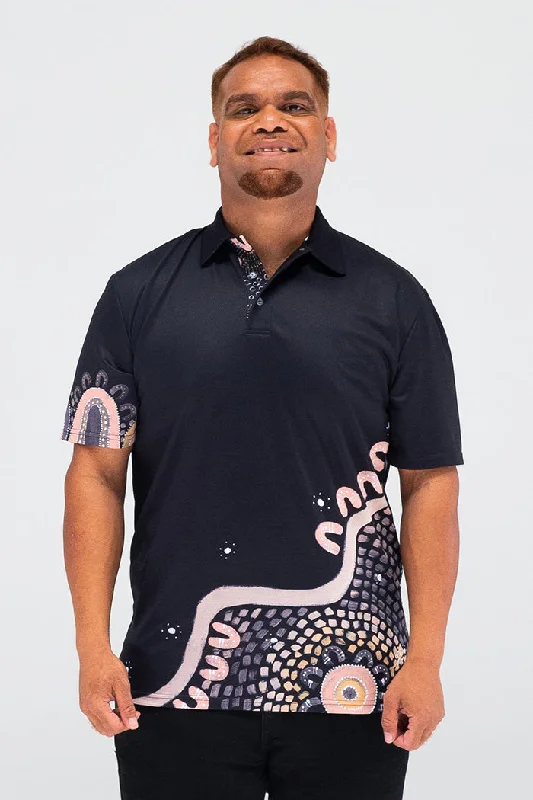 The Path They Have Laid UPF50+ Black Bamboo Essence Polo Shirt