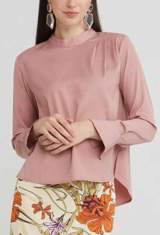 Printed Graphic Women Long Sleeve Top with a Bold StatementSatin Petal Sleeve Blouse Printed Graphic Women Long Sleeve Top with a Bold StatementSatin Petal Sleeve Blouse