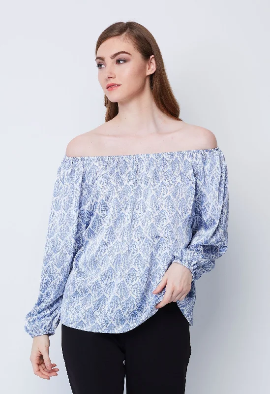 Cropped Women Long Sleeve Top to Pair with High - Waisted BottomsLeaf Allover Satin Blouse Cropped Women Long Sleeve Top to Pair with High - Waisted BottomsLeaf Allover Satin Blouse