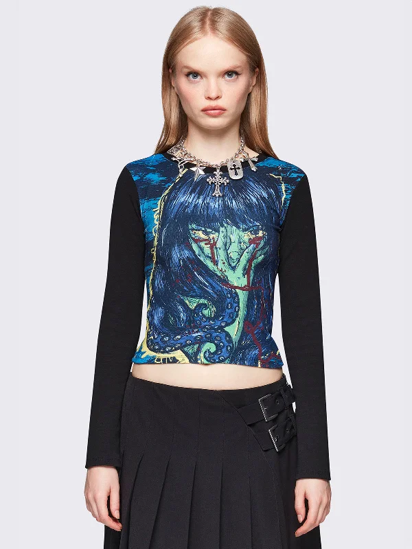 Wrap - Style Women Long Sleeve Top for a Versatile FitMinga x Atordacalma Top