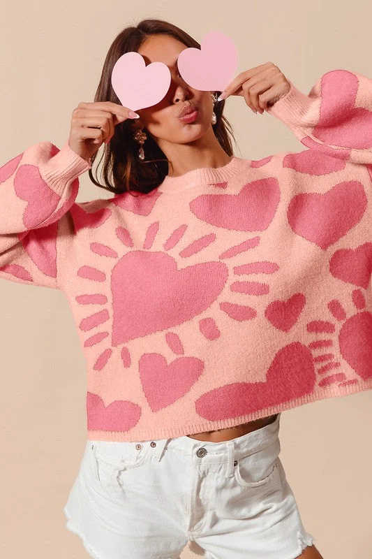 Button - Down Women Long Sleeve Top for a Classic StyleHEART VALENTINE DAY SWEATER PULLOVER TOP S-XL Button - Down Women Long Sleeve Top for a Classic StyleHEART VALENTINE DAY SWEATER PULLOVER TOP S-XL