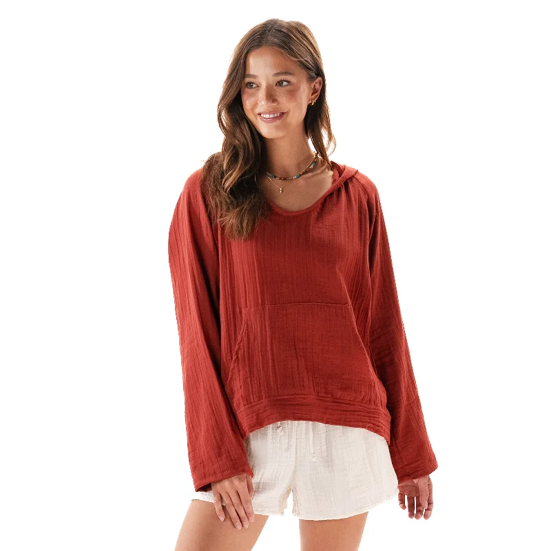 Plus Size Women Long Sleeve Top for a Flattering and Comfortable FitSeaside Spice Baja Pullover Plus Size Women Long Sleeve Top for a Flattering and Comfortable FitSeaside Spice Baja Pullover