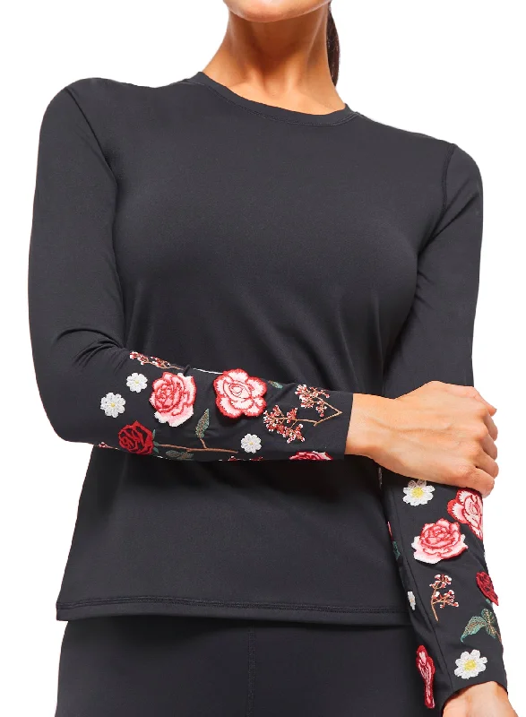 Puffer - Sleeve Women Long Sleeve Top for a Fashion - Forward LookBouquet Long Sleeve Top Puffer - Sleeve Women Long Sleeve Top for a Fashion - Forward LookBouquet Long Sleeve Top
