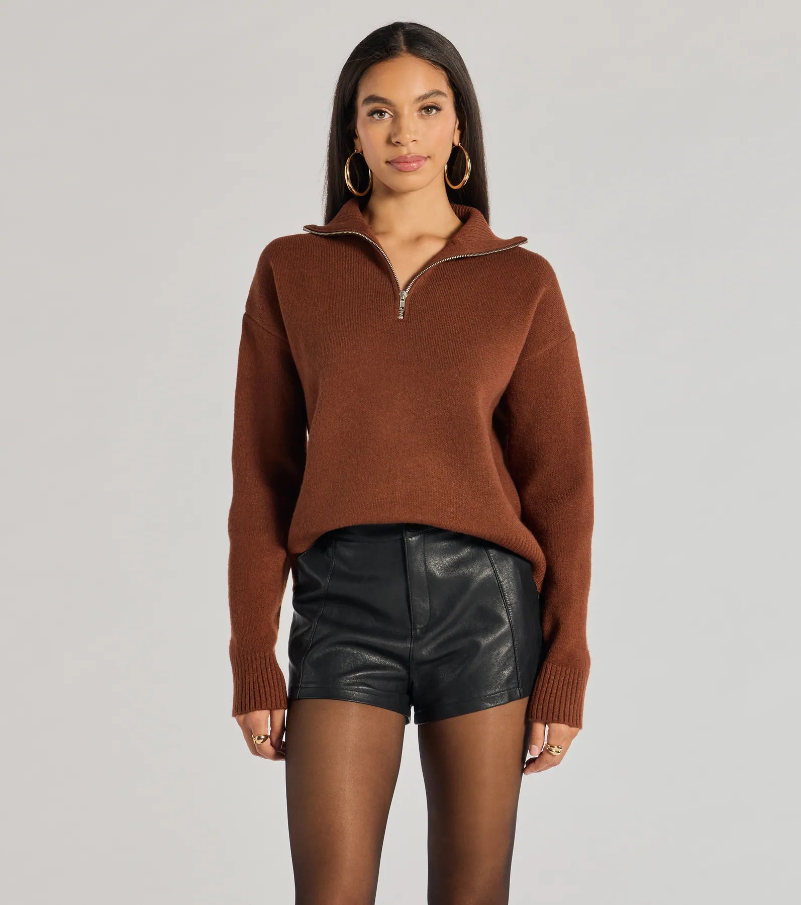 Lace - Trimmed Women Long Sleeve Top for an Elegant LookCozy Staple Ribbed Knit Pullover Sweater Lace - Trimmed Women Long Sleeve Top for an Elegant LookCozy Staple Ribbed Knit Pullover Sweater
