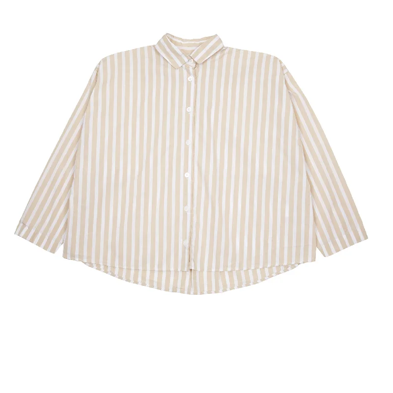 Button - Down Women's Shetland Wool Sweaters in Traditional PatternsBergfabel Women's Overshirt in Sandy Stripe Button - Down Women's Shetland Wool Sweaters in Traditional PatternsBergfabel Women's Overshirt in Sandy Stripe