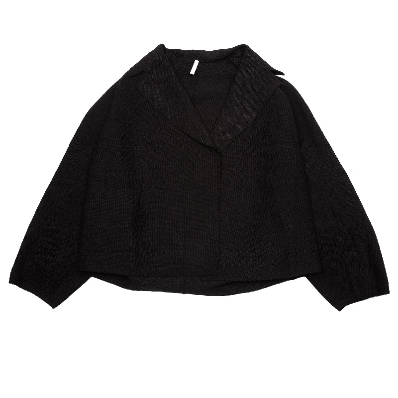 Tie - Front Women's Lambswool Sweaters in Pastel HuesBoboutic Double Breasted Jacket in Black Tie - Front Women's Lambswool Sweaters in Pastel HuesBoboutic Double Breasted Jacket in Black