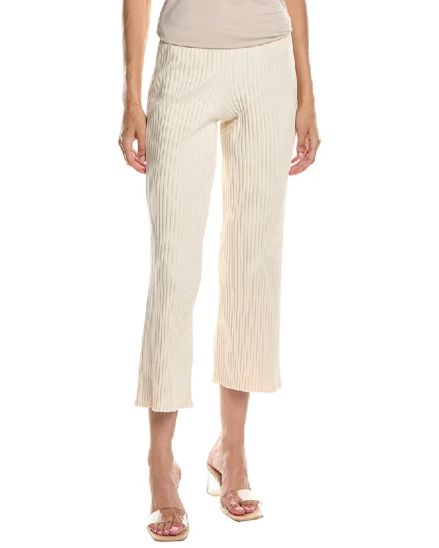 Women's High - Waisted Tight Trousers with Side Slits in Beige for a Trendy LookJohn Elliott Ginza Rib Cropped Pant Women's High - Waisted Tight Trousers with Side Slits in Beige for a Trendy LookJohn Elliott Ginza Rib Cropped Pant