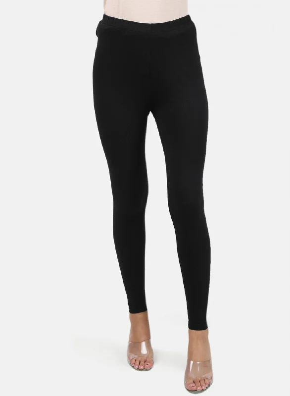 Womens Black Plain Legging