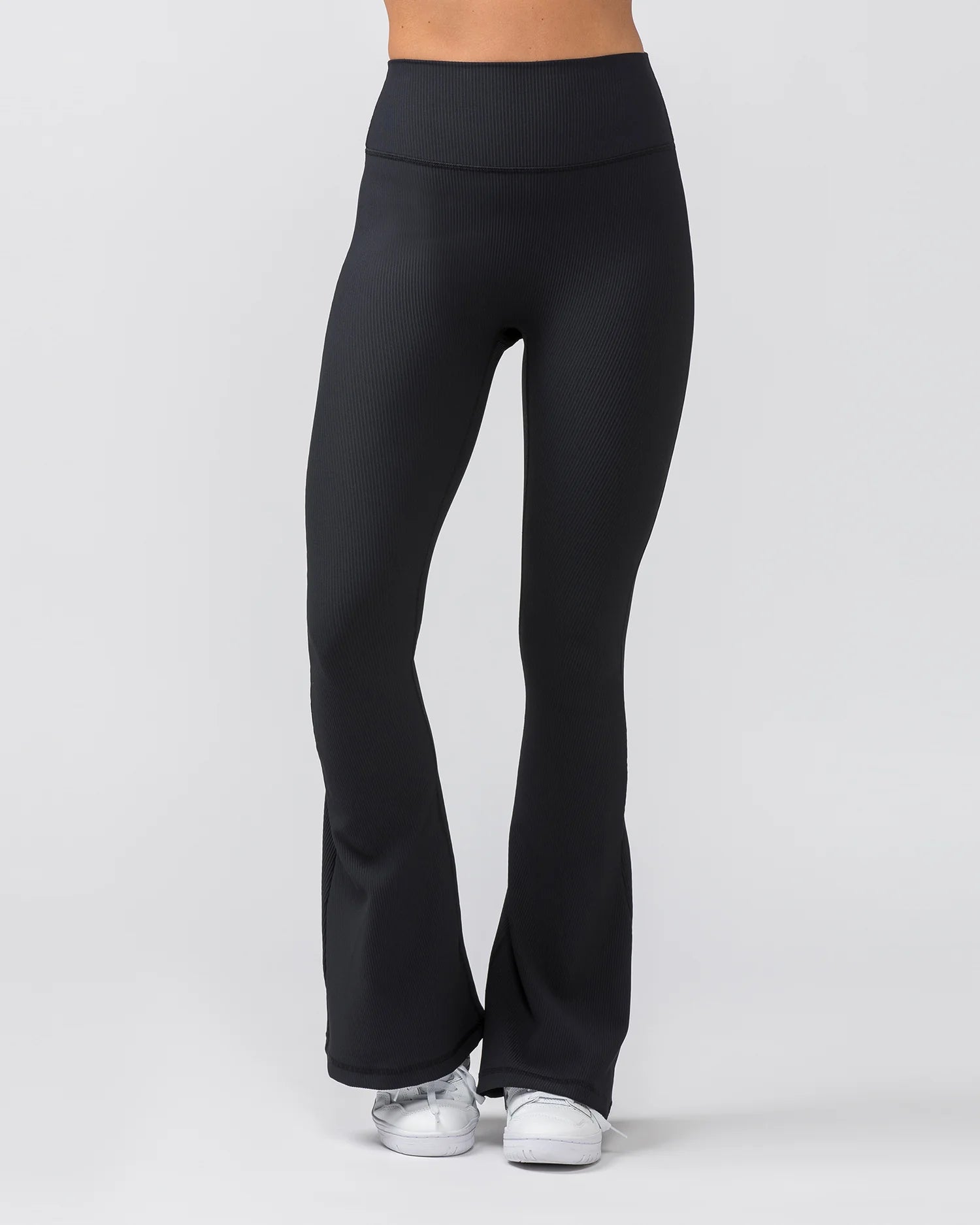 Muscle Nation | Zero Rise Rib Flare Leggings - Black