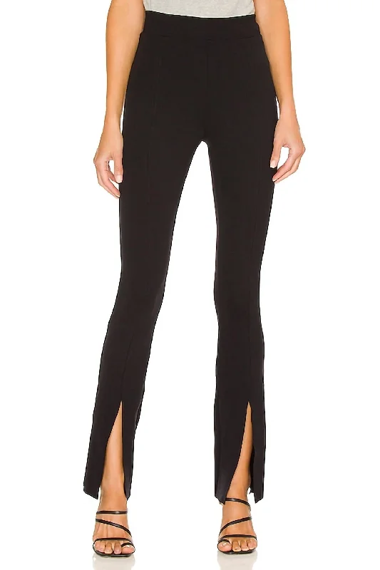 Neoprene Split Front Pants In Black