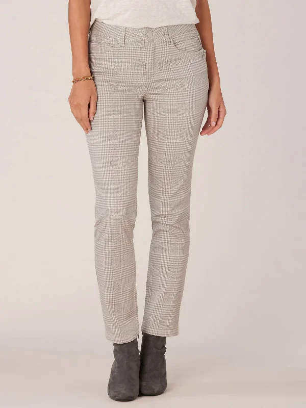 Side Zip Vintage Skinny Pant In Grey Multi