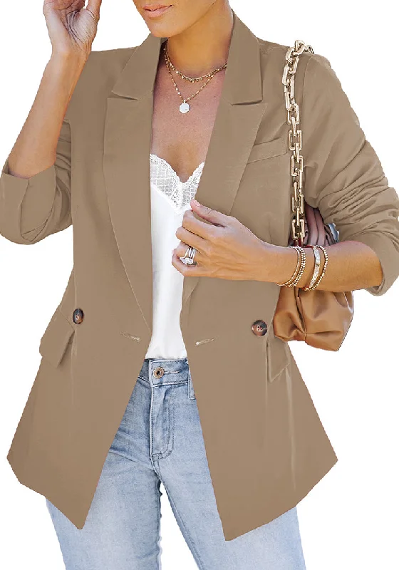 Dark Khaki Blazer Jackets for Women Business Casual Outfits Work Office Blazers Lightweight Dressy Suits with Pocket Dark Khaki Blazer Jackets for Women Business Casual Outfits Work Office Blazers Lightweight Dressy Suits with Pocket