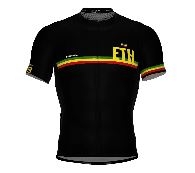 Ethiopia Black CODE Short Sleeve Cycling PRO Jersey for Men and Women