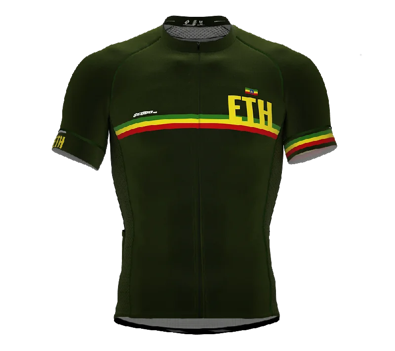 Ethiopia Green CODE Short Sleeve Cycling PRO Jersey for Men and Women