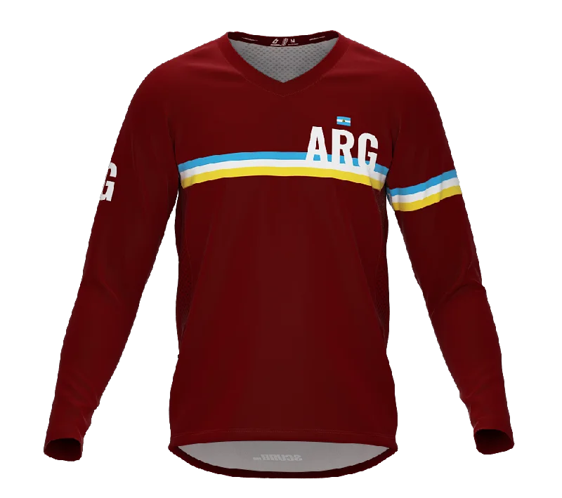 MTB BMX Cycling Jersey Long Sleeve Code Argentina Vine for Men and Women