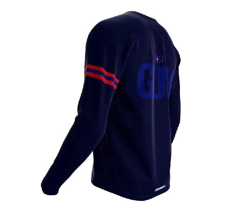 MTB BMX Cycling Jersey Long Sleeve Code Guam Blue for Men and Women