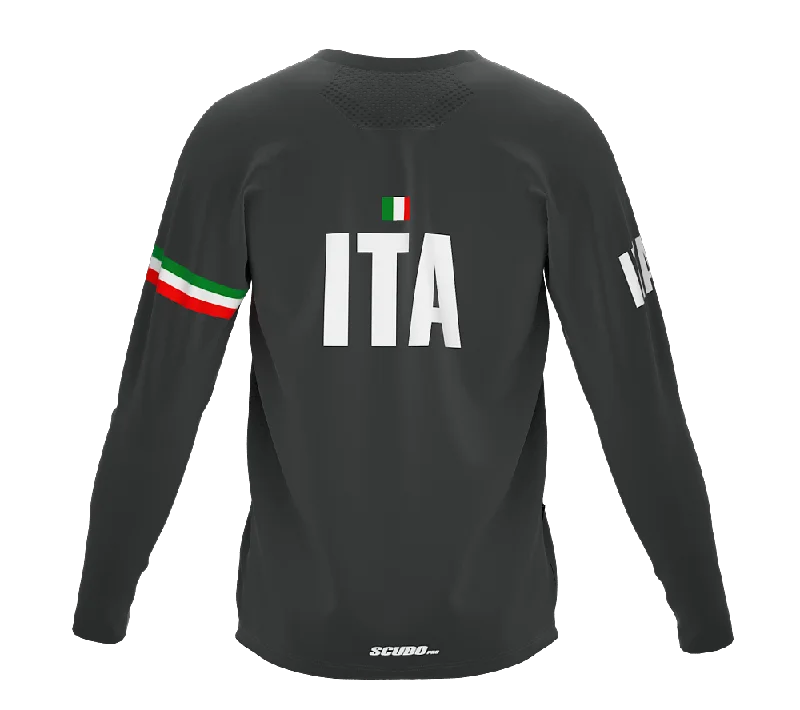 MTB BMX Cycling Jersey Long Sleeve Code Italy Gray for Men and Women