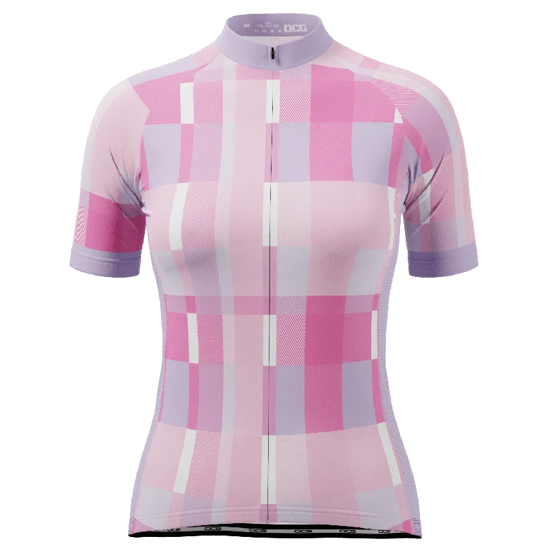 Women's Classic Tartan Short Sleeve Cycling Jersey