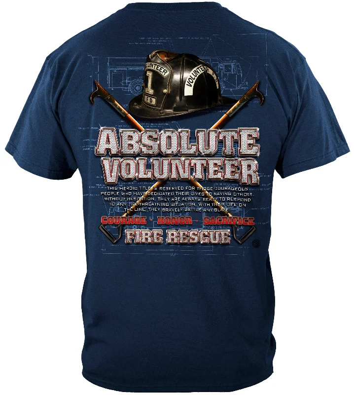Floral Print Women T Shirt for a Feminine TouchAbsolute Volunteer Firefighter Blue Print T-SHIRT Floral Print Women T Shirt for a Feminine TouchAbsolute Volunteer Firefighter Blue Print T-SHIRT