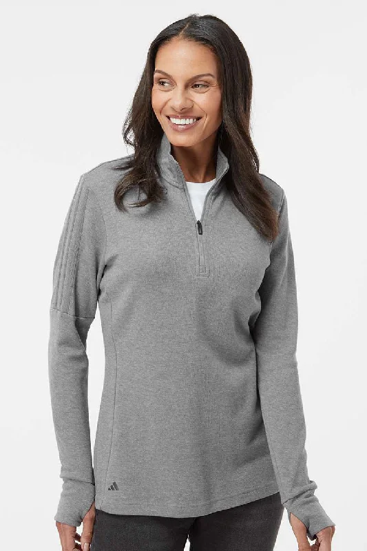 Plus Size Women's Belted Cable Knit SweatersAdidas Womens 3 Stripes Moisture Wicking 1/4 Zip Sweater - Grey Melange Plus Size Women's Belted Cable Knit SweatersAdidas Womens 3 Stripes Moisture Wicking 1/4 Zip Sweater - Grey Melange