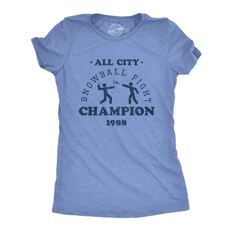 Floral Print Women T Shirt for a Feminine TouchAll City Snowball Fight Champion 1988 Women's T Shirt Floral Print Women T Shirt for a Feminine TouchAll City Snowball Fight Champion 1988 Women's T Shirt