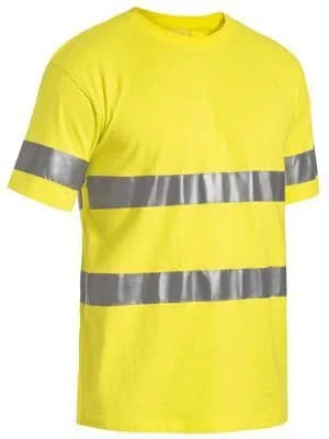 Bisley Workwear 3m Taped Hi Vis Cotton T-shirt Short Sleeve BK1017T