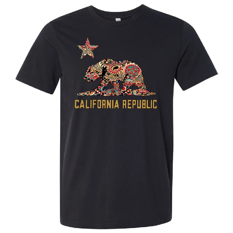 Sequined Women T Shirt for a Sparkly Night OutCalifornia Republic Paisley Bear Asst Colors Mens Lightweight Fitted T-Shirt/tee Sequined Women T Shirt for a Sparkly Night OutCalifornia Republic Paisley Bear Asst Colors Mens Lightweight Fitted T-Shirt/tee