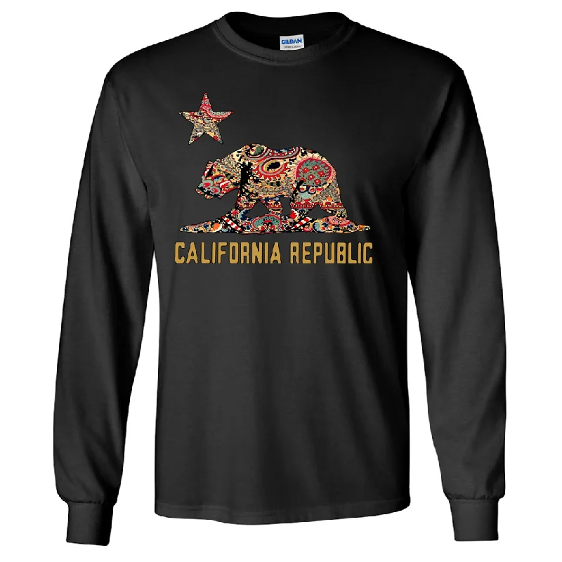 Muscle Women T Shirt for a Sporty and Casual LookCalifornia Republic Paisley Bear Long Sleeve Shirt Muscle Women T Shirt for a Sporty and Casual LookCalifornia Republic Paisley Bear Long Sleeve Shirt