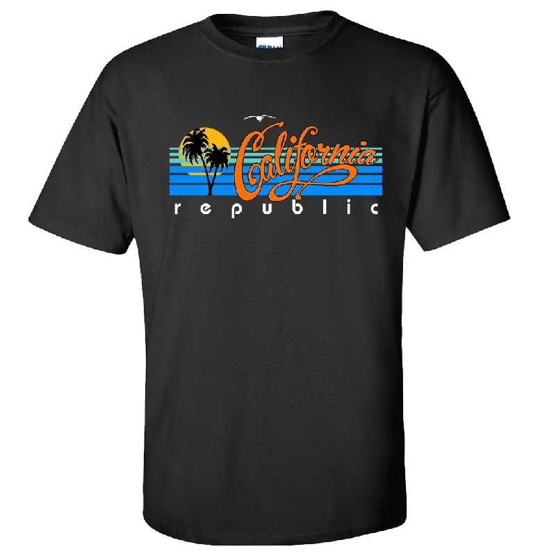Crop Top Women T Shirt to Pair with High - Waisted BottomsCalifornia Republic Palm Trees Asst Colors T-shirt/tee Crop Top Women T Shirt to Pair with High - Waisted BottomsCalifornia Republic Palm Trees Asst Colors T-shirt/tee